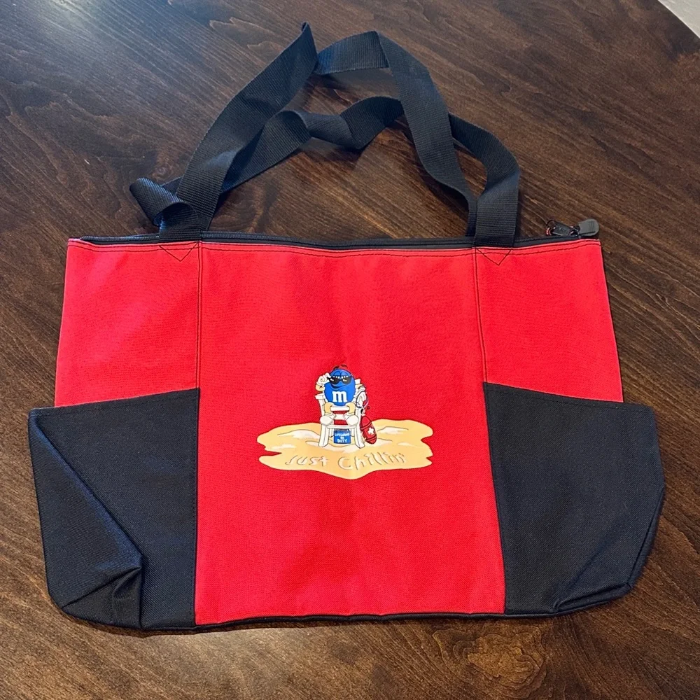 M&M'S Red and Black Canvas Tote
